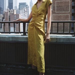 NWT Zara jacquard midi dress